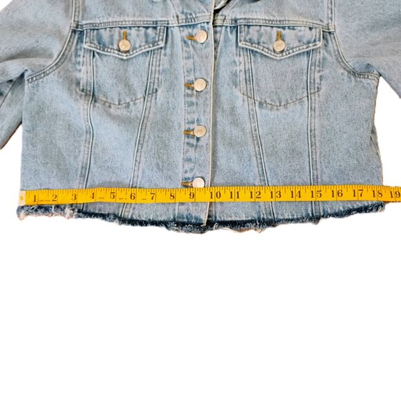 Size 10 Jeanology Equestran Jacket Woman's Repurposed with Three-quarter Sleeves - Picture 11 of 12